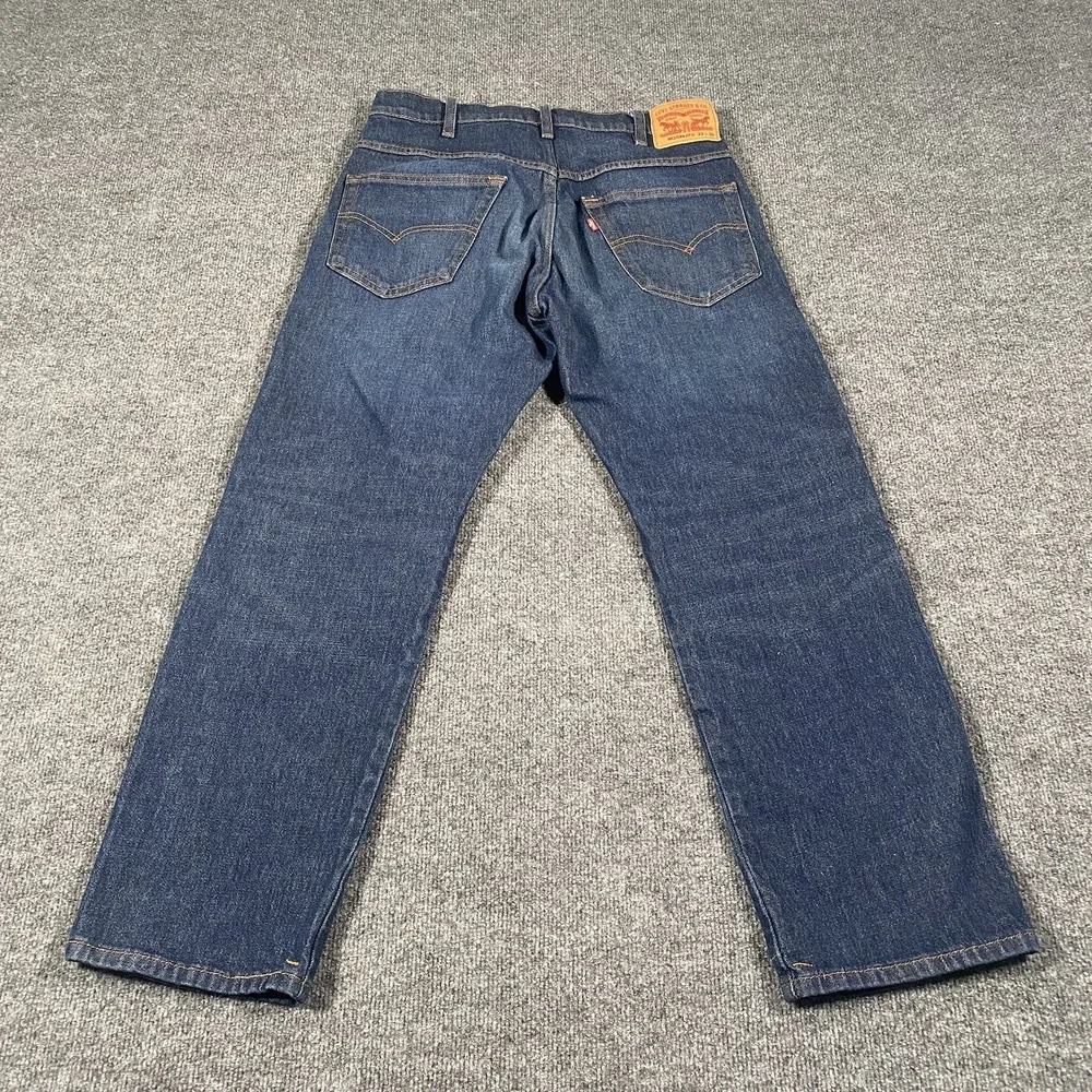 Levis Western Fit Cowboy Denim Blue Jeans Mens 33x30 Faded Whiskered Strong